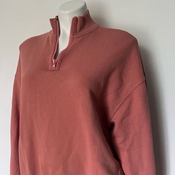 ATM Anthony Thomas Melillo French Terry quarter zip oversized pullover sweatshir - Picture 4 of 11